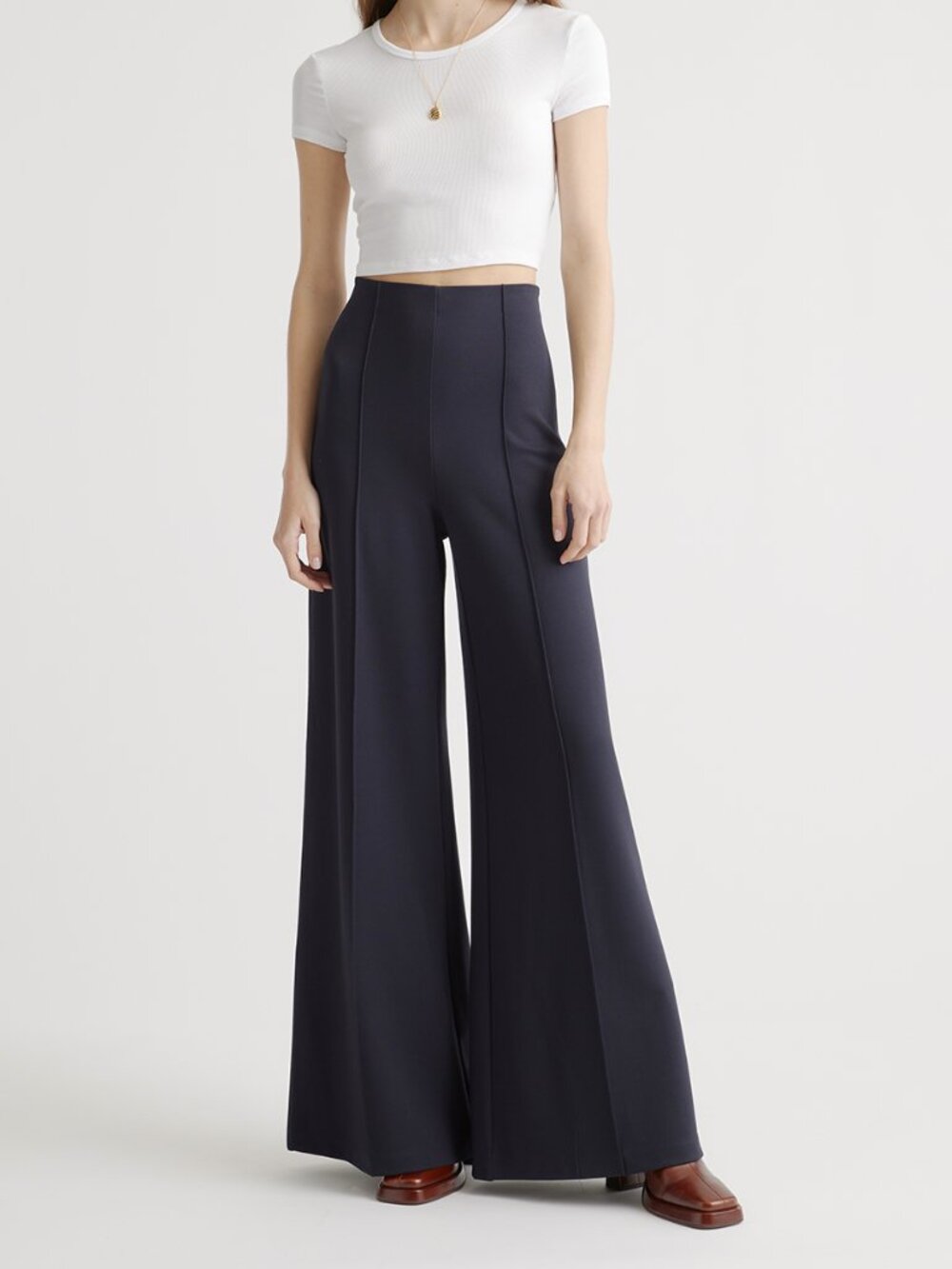 Quince Ponte Super Wide Leg Pants